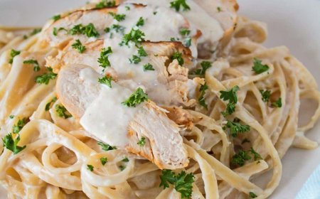 Csirkés Alfredo Tészta